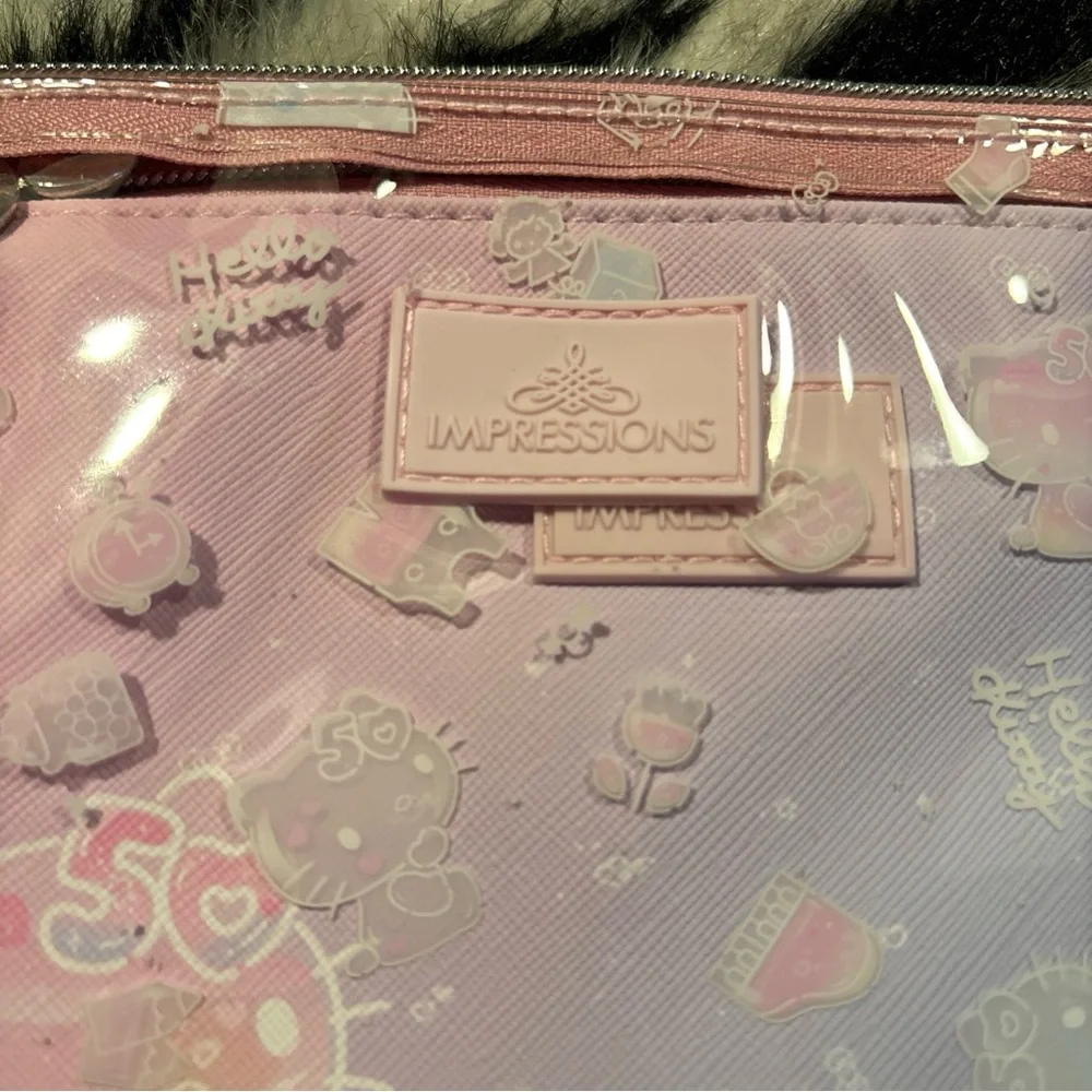 Hello Kitty Pink and Purple Cosmetic Bag